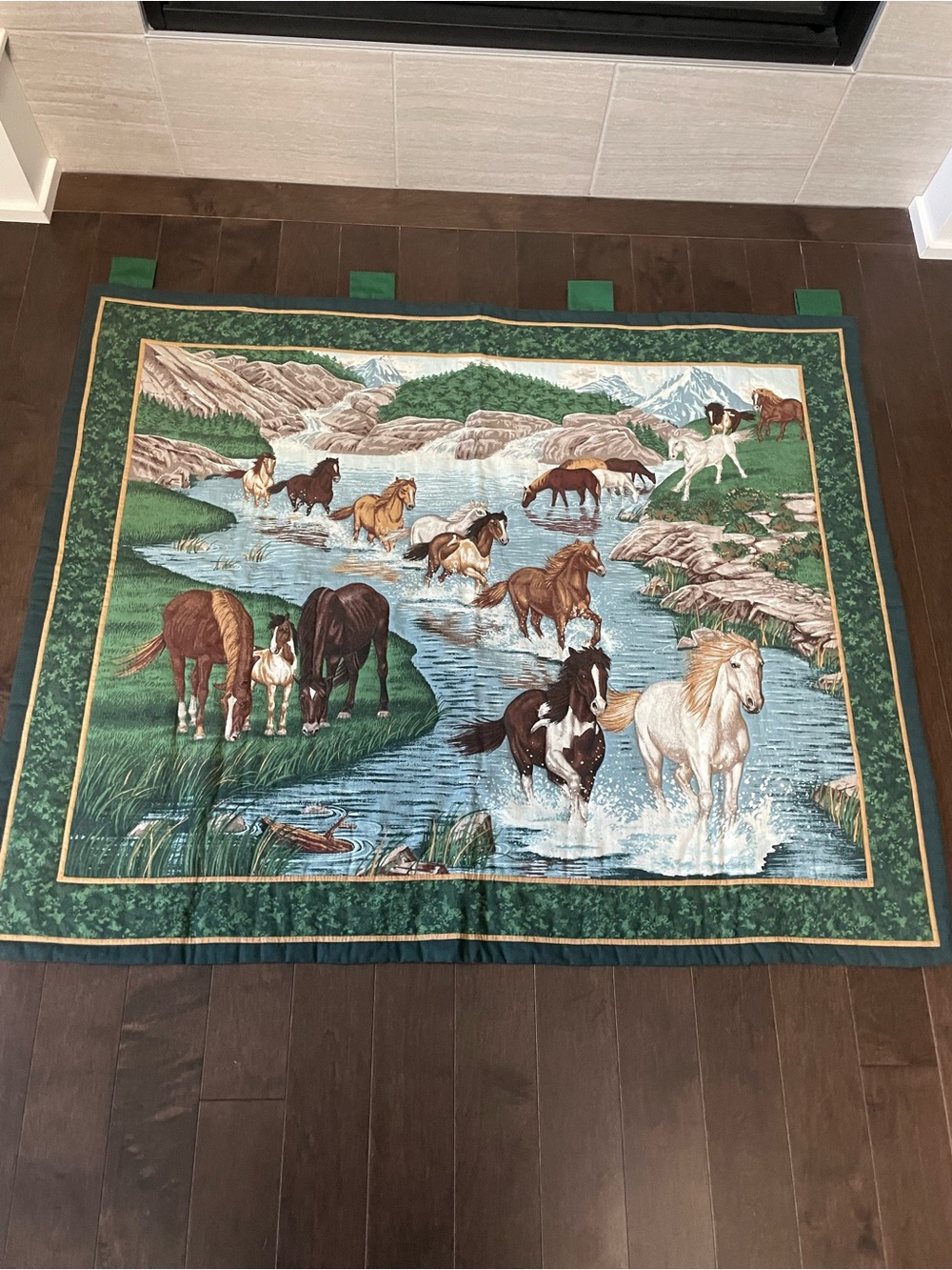 Horse Quilt Tapestry 33.5 x 41.5
